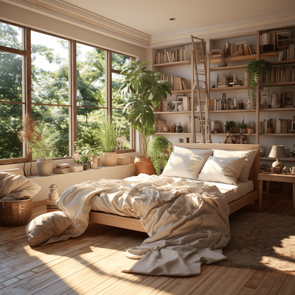 postel moderní interiér