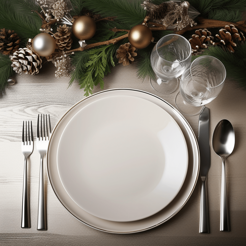 jednoduché vánoční dekorace na stůl