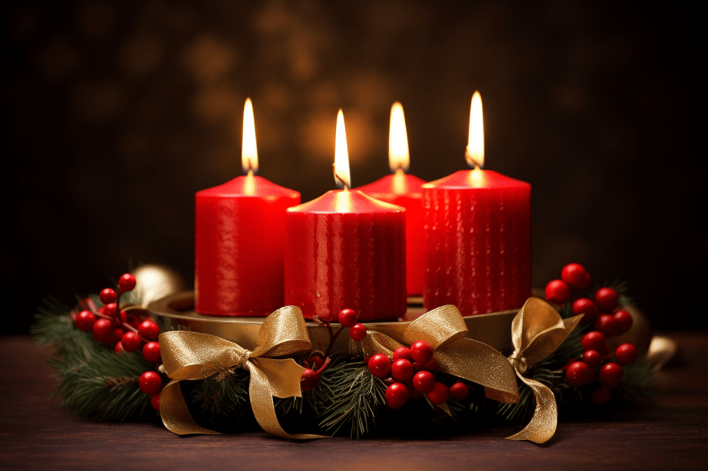 Minimalistický adventní věnec s jednoduchým designem