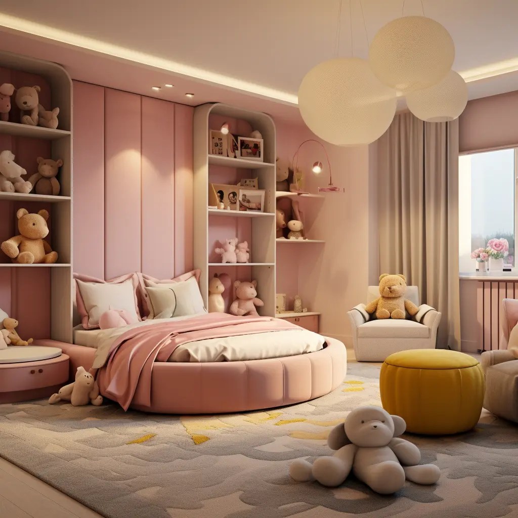 růžový dětský pokoj pro holčičku