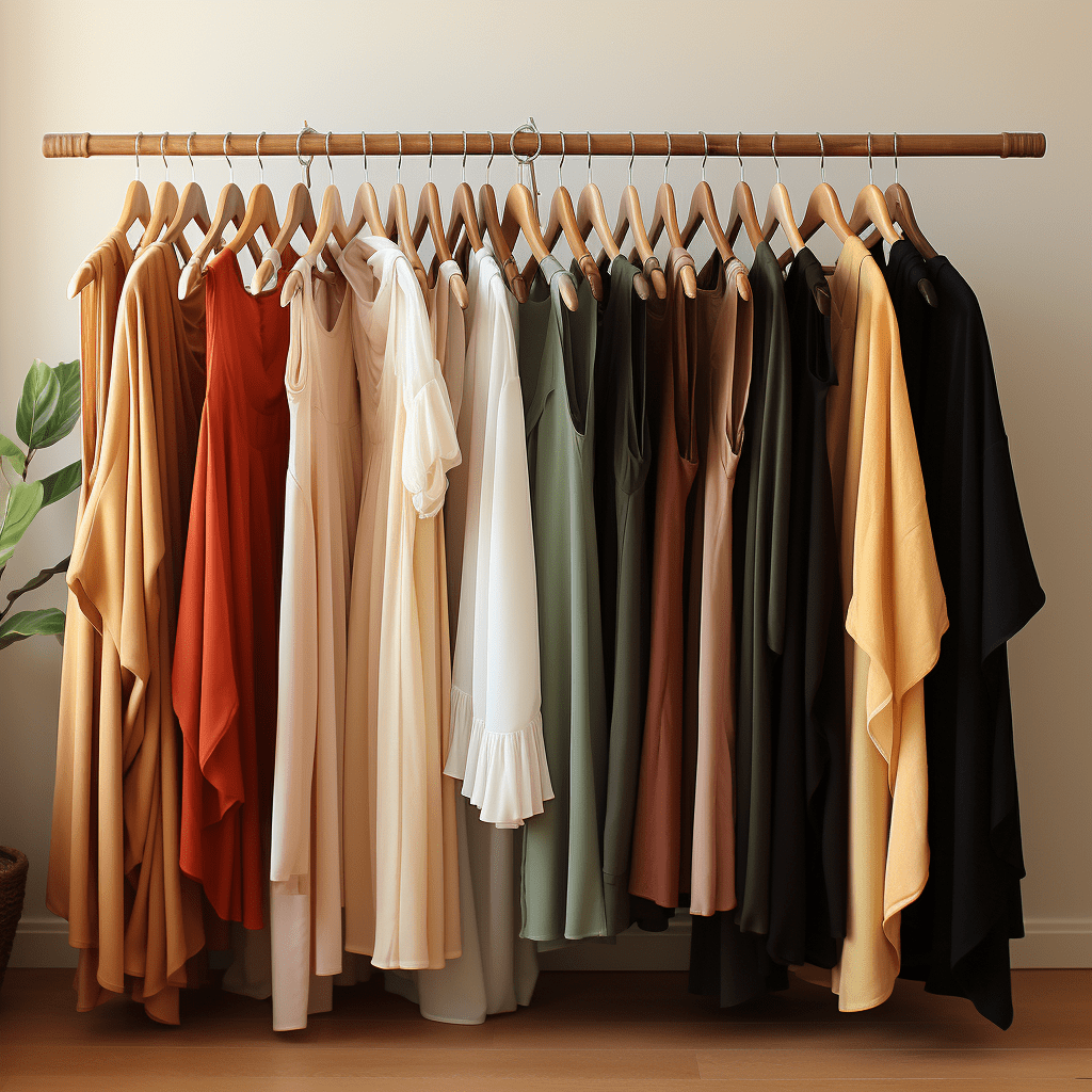 organizace oblečení na ramínkách