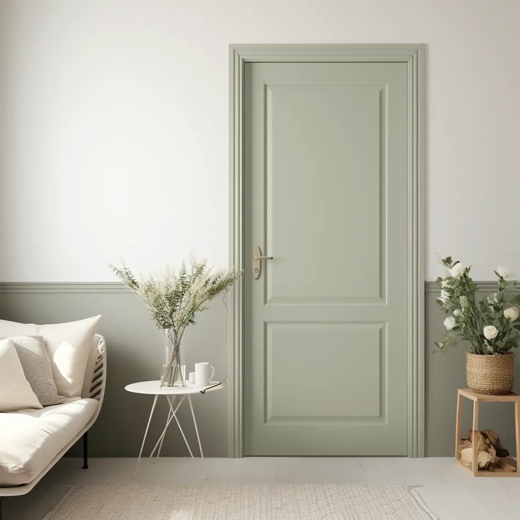 světle zelené dveře inspirace