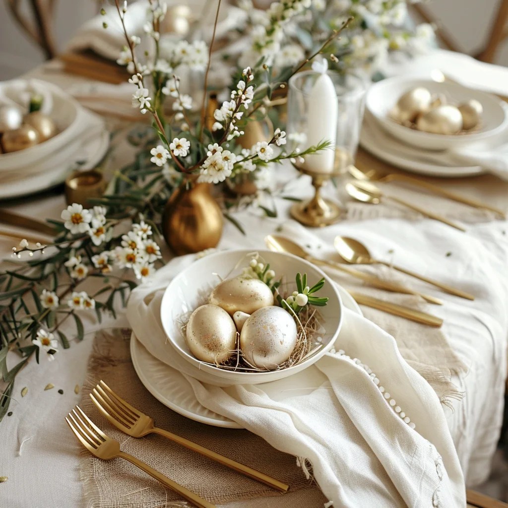 zlatá velikonoční výzdoba