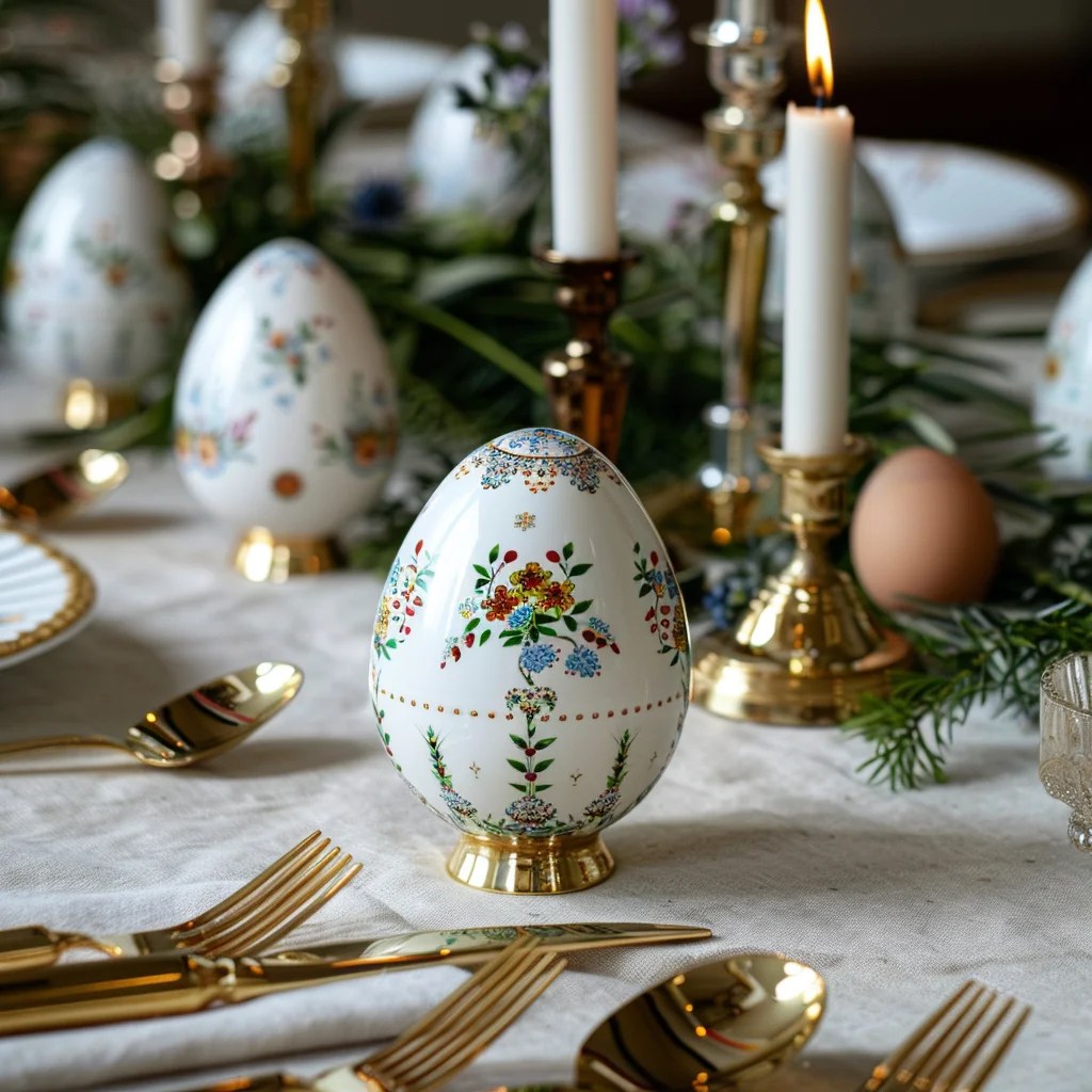 zdobené velikonoční vejce z porcelánu